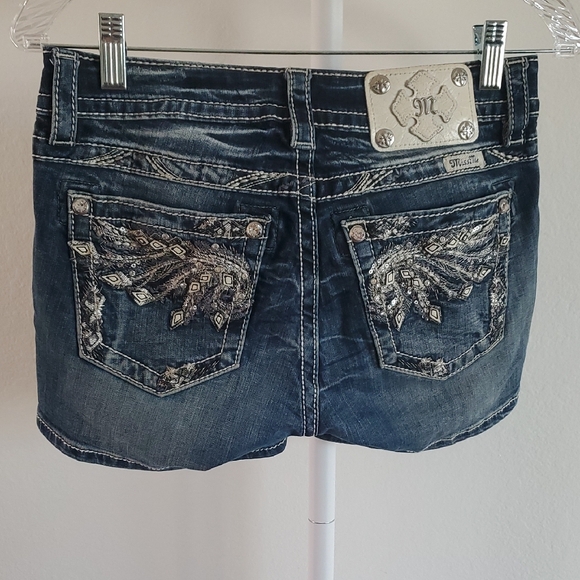 Miss Me Dark Blue Jean Shorts - Picture 2 of 11